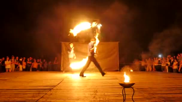 Vista Espetáculo Noturno Fachiri — Vídeo de Stock