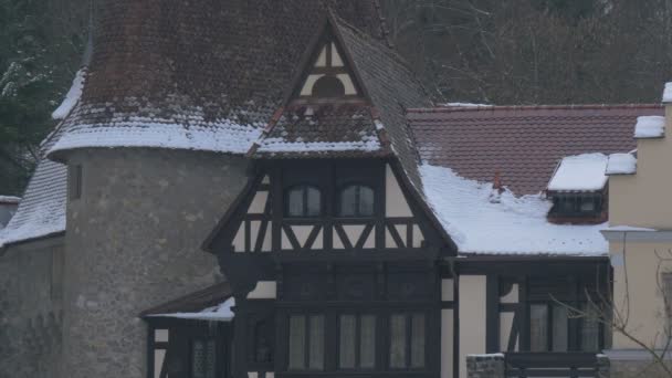 Schnee Auf Dem Dach — Stockvideo