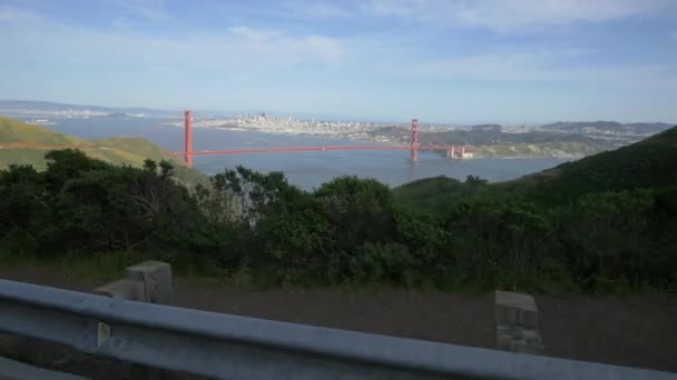 Panoramiczny Widok Most Golden Gate — Wideo stockowe