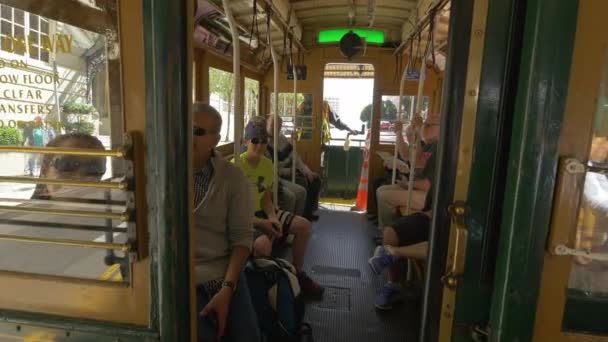 Tourists Cable Car — Stock Video