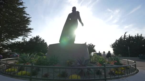 Estátua Cristóvão Colombo — Vídeo de Stock