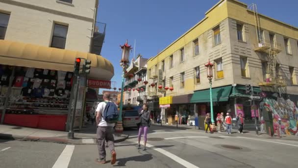 Turiști Cartierul Chinatown San Francisco — Videoclip de stoc