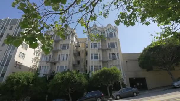 Apartment Blocks Steep Street — Stock Video