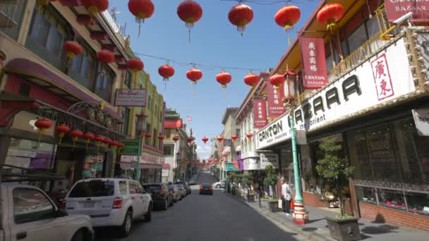 Ulica Dzielnicy Chinatown San Francisco — Wideo stockowe