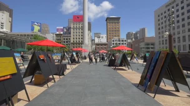 Exposição Arte Union Square — Vídeo de Stock