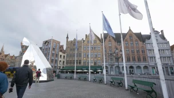 Πλατεία Αγοράς Bruges — Αρχείο Βίντεο
