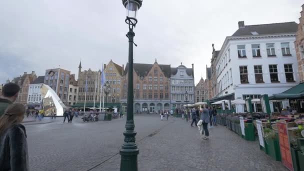 Menschen Brügge Reisekonzept — Stockvideo