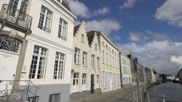 White Buildings Bruges — Stock Video