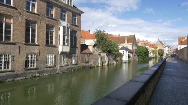 Bruges Csatorna Utazási Koncepció — Stock videók