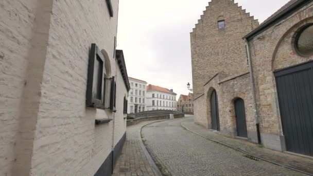 Prédios Bruges Conceito Viagem — Vídeo de Stock