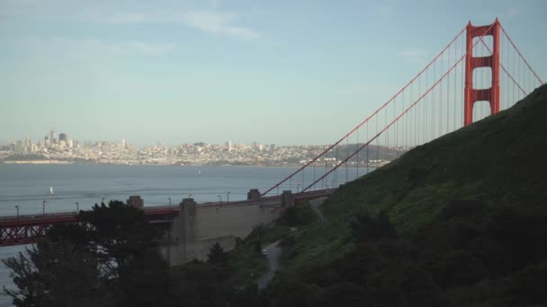 San Francisco Und Die Golden Gate Bridge — Stockvideo