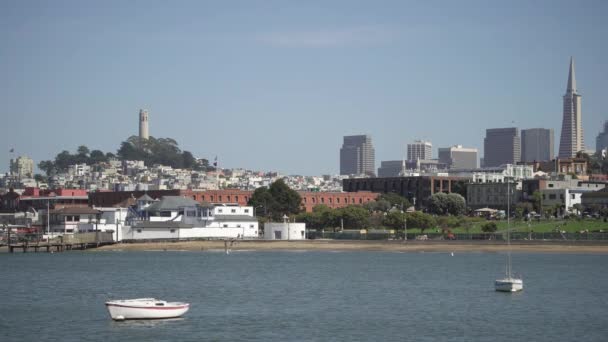 San Francisco Sett Utifrån Bukten — Stockvideo