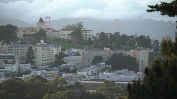 Κτίρια Και Πύργοι Της Γέφυρας Golden Gate — Αρχείο Βίντεο