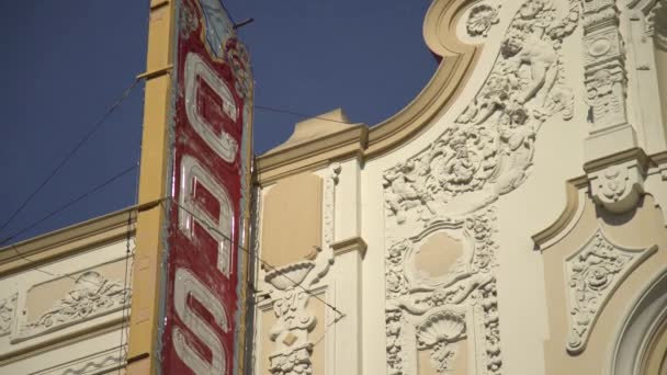 Umkippen Des Castro Theaters — Stockvideo