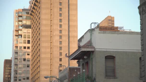 Inclinação Para Baixo Edifícios Chinatown — Vídeo de Stock