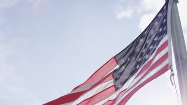 Primer Plano Bandera Los Estados Unidos — Vídeos de Stock