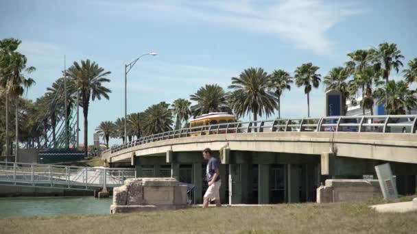 Brücke Über Einen Wasserkanal — Stockvideo