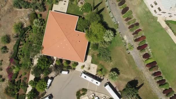 Aerial View Mount Beatitudes Gardens — Stock Video