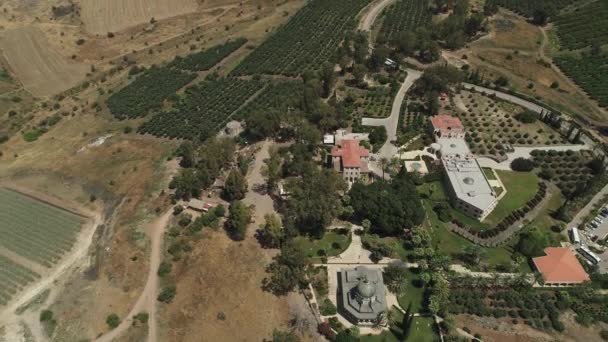 Aerial View Mount Beatitudes — Stock Video