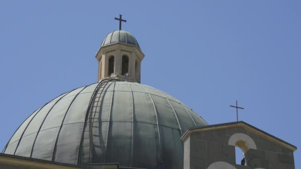 Spitze Der Römisch Katholischen Kapelle — Stockvideo