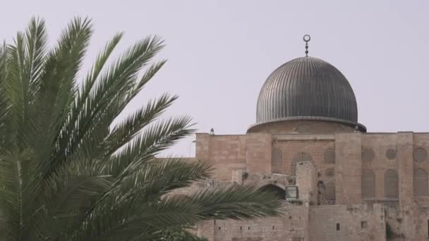 Kuppel Der Aksa Moschee — Stockvideo