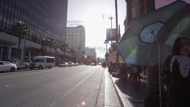 Blick Auf Den Hollywood Boulevard — Stockvideo