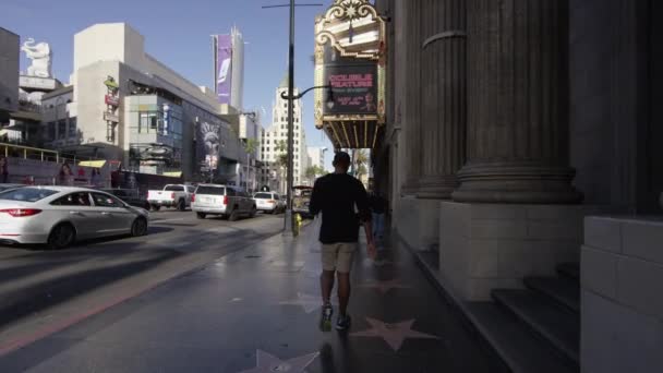 Walk Fame Hollywood — Stockvideo