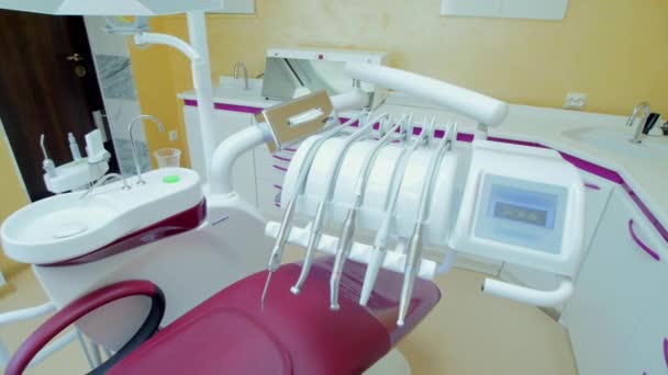 Dentistry Room Equipment Dental Concept — Stock Video