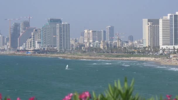 ชายฝ Tel Aviv สราเอล — วีดีโอสต็อก