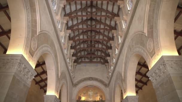 Igreja Franciscana Design Interiores — Vídeo de Stock