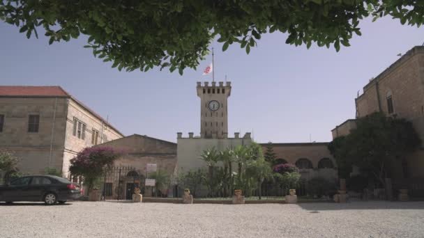 Torre Dell Orologio Sul Monte Tabor — Video Stock