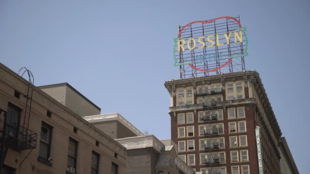 Znamení Hotelu Rosslyn — Stock video
