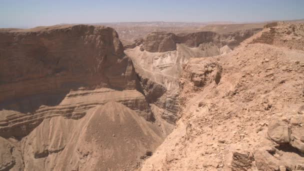 Canyon Lado Masada — Vídeo de Stock