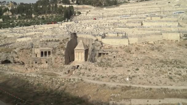 Monumentale Graven Kidron Valley — Stockvideo