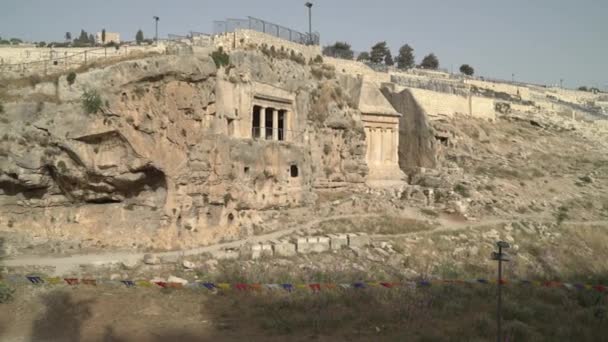 Kidronské Hrobky Jeruzalémě — Stock video