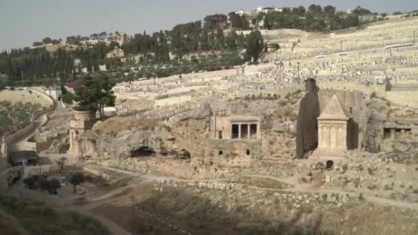 Monumentale Graven Kidron Valley — Stockvideo