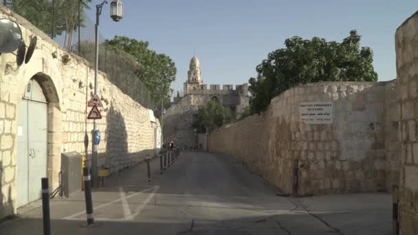 Uitzicht Straat Jeruzalem — Stockvideo