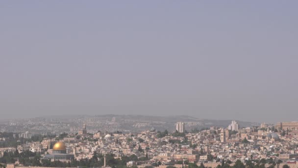 Blick Auf Das Stadtbild Von Jerusalem — Stockvideo