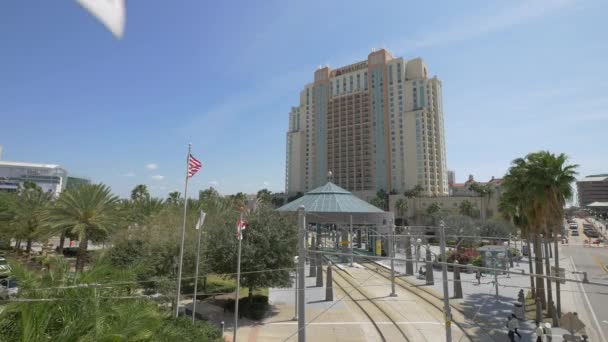 Edificio Alto Centro Ciudad Tampa — Vídeos de Stock