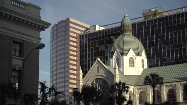 Cúpula Del Sagrado Corazón Iglesia Católica — Vídeos de Stock