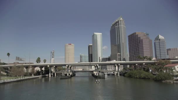 Wolkenkrabbers Selmon Expressway Tampa — Stockvideo