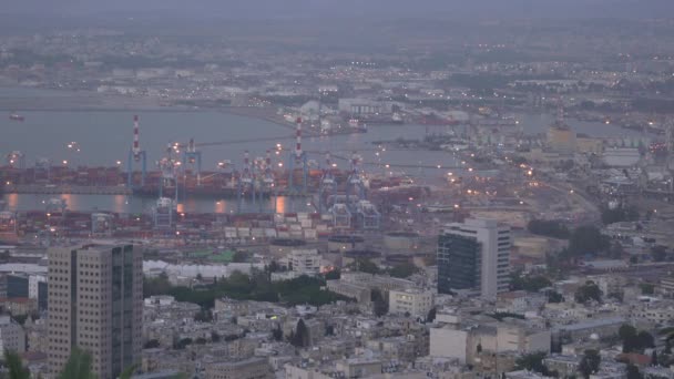 Vista Porto Haifa — Vídeo de Stock