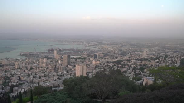 Pan Left View Haifa — 图库视频影像