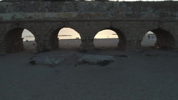 Letecký Pohled Caesarea Maritima — Stock video