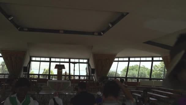 Chapel Peter Memorial Capernaum — Stock Video