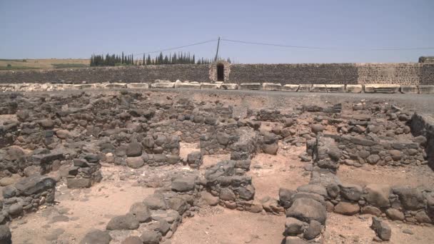 Uitzicht Ruïnes Kafarnaüm — Stockvideo