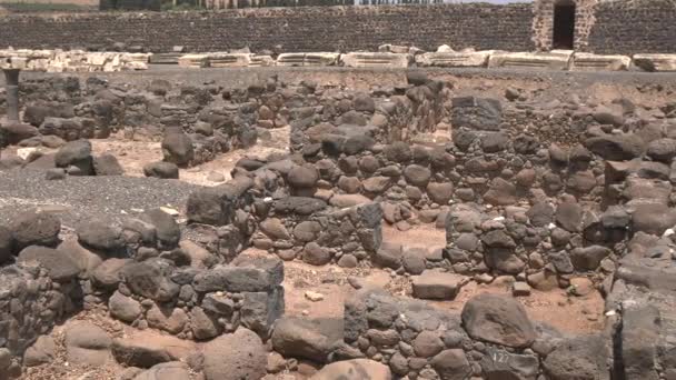 View Ruins Capernaum — Stock Video