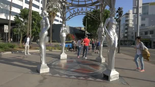 Estatuas Plata Hollywood — Vídeos de Stock