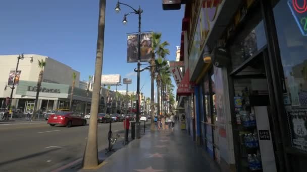 Winkels Hollywood Boulevard — Stockvideo