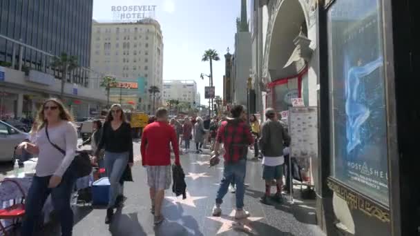 Touristes Sur Hollywood Walk Fame — Video